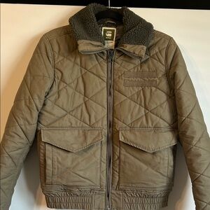 G-Star Olive Quilted Military Jacket